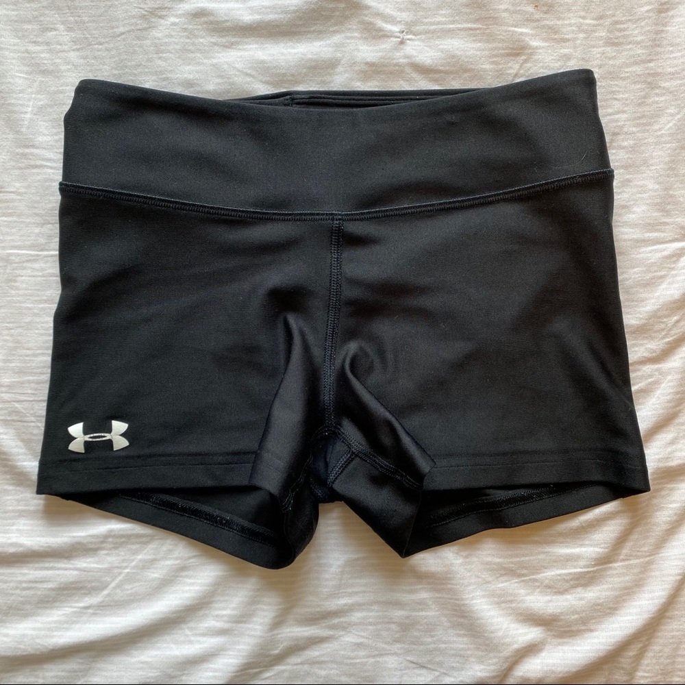 UNDER ARMOR black team shorty shorts spandex